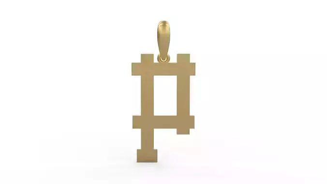 Initial Letters Pendant Aishiteru P 3D print model