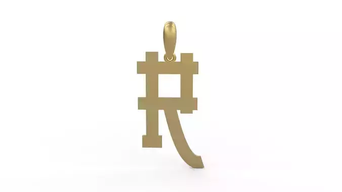 Initial Letters Pendant Aishiteru R 3D print model