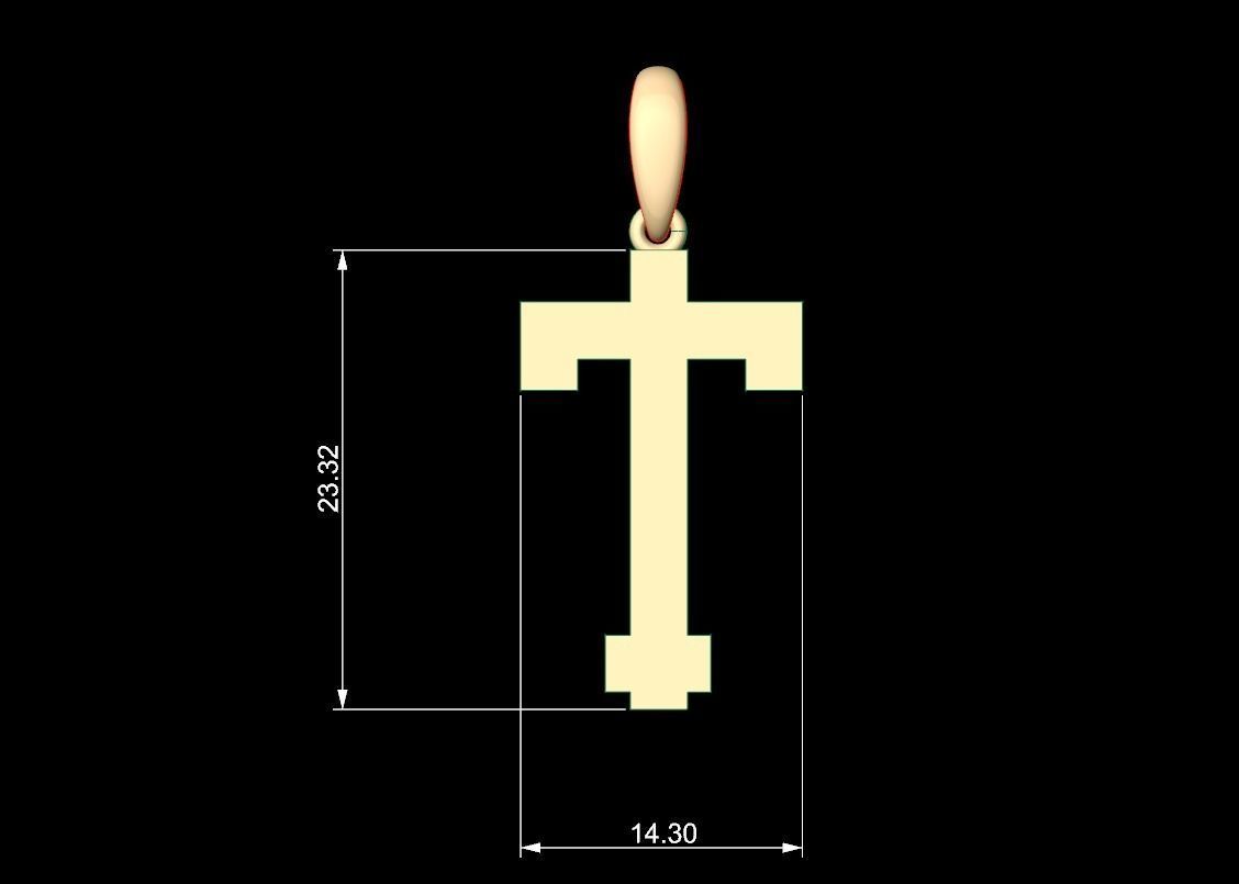 Initial Letters Pendant Aishiteru T 3D print model_4