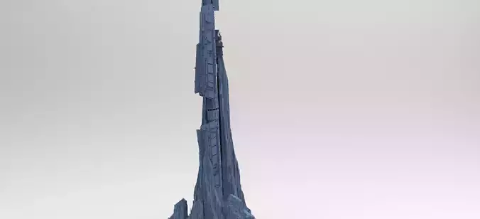 Alien Ship on mountain Tower