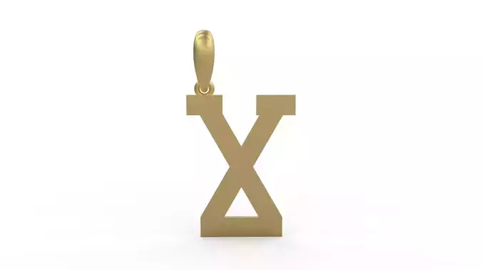 Initial Letters Pendant Aishiteru X