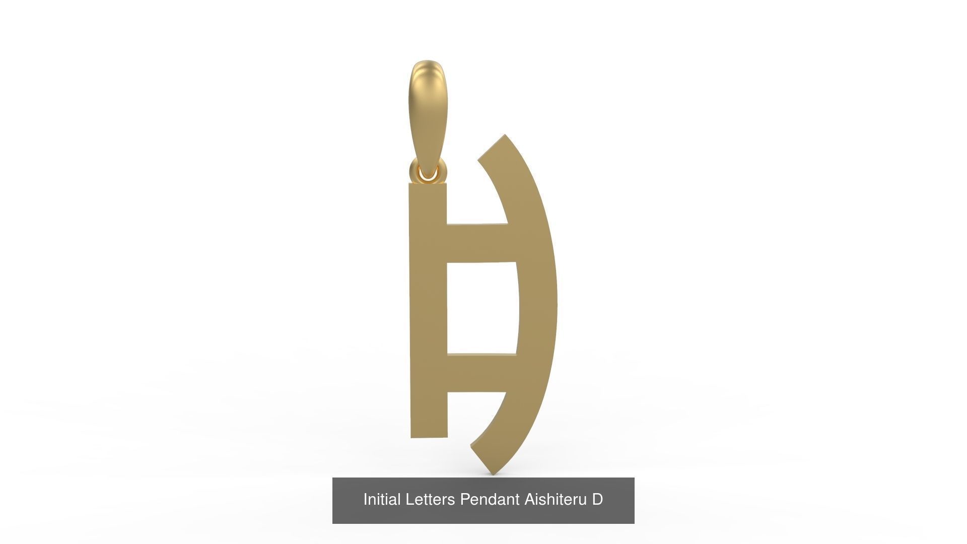 Initial Letters Pendant Alphabets Aishiteru 3D Model Collection_6