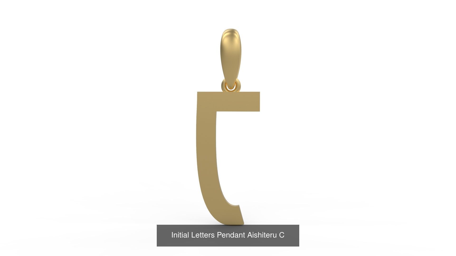 Initial Letters Pendant Alphabets Aishiteru 3D Model Collection_5