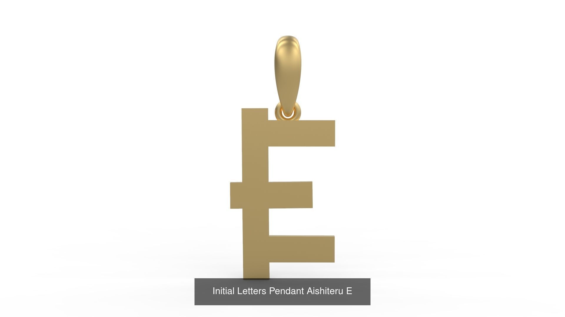 Initial Letters Pendant Alphabets Aishiteru 3D Model Collection_7