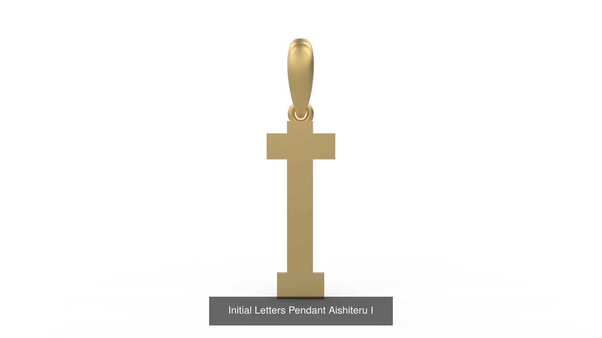 Initial Letters Pendant Alphabets Aishiteru 3D Model Collection_11