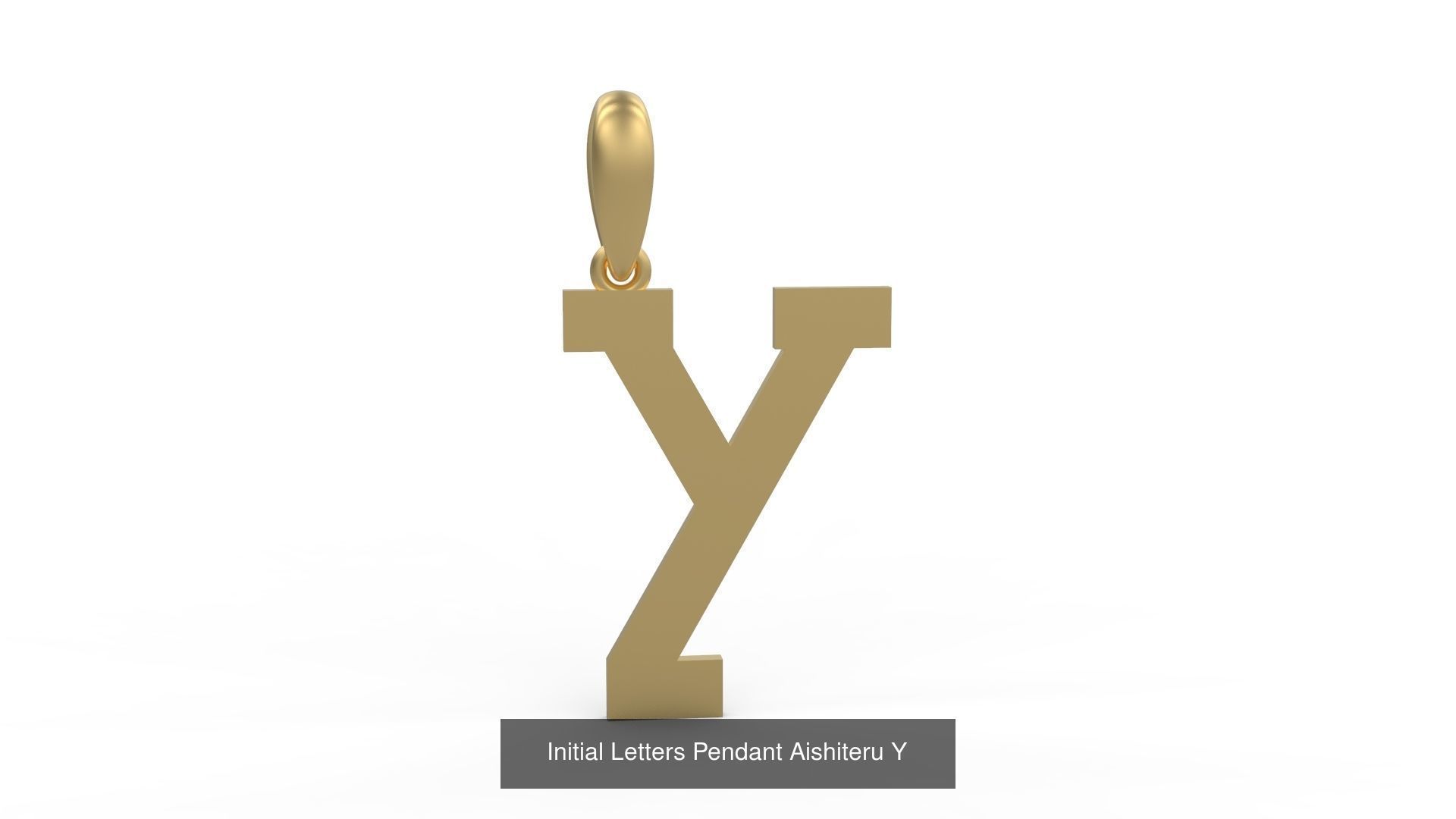 Initial Letters Pendant Alphabets Aishiteru 3D Model Collection_27