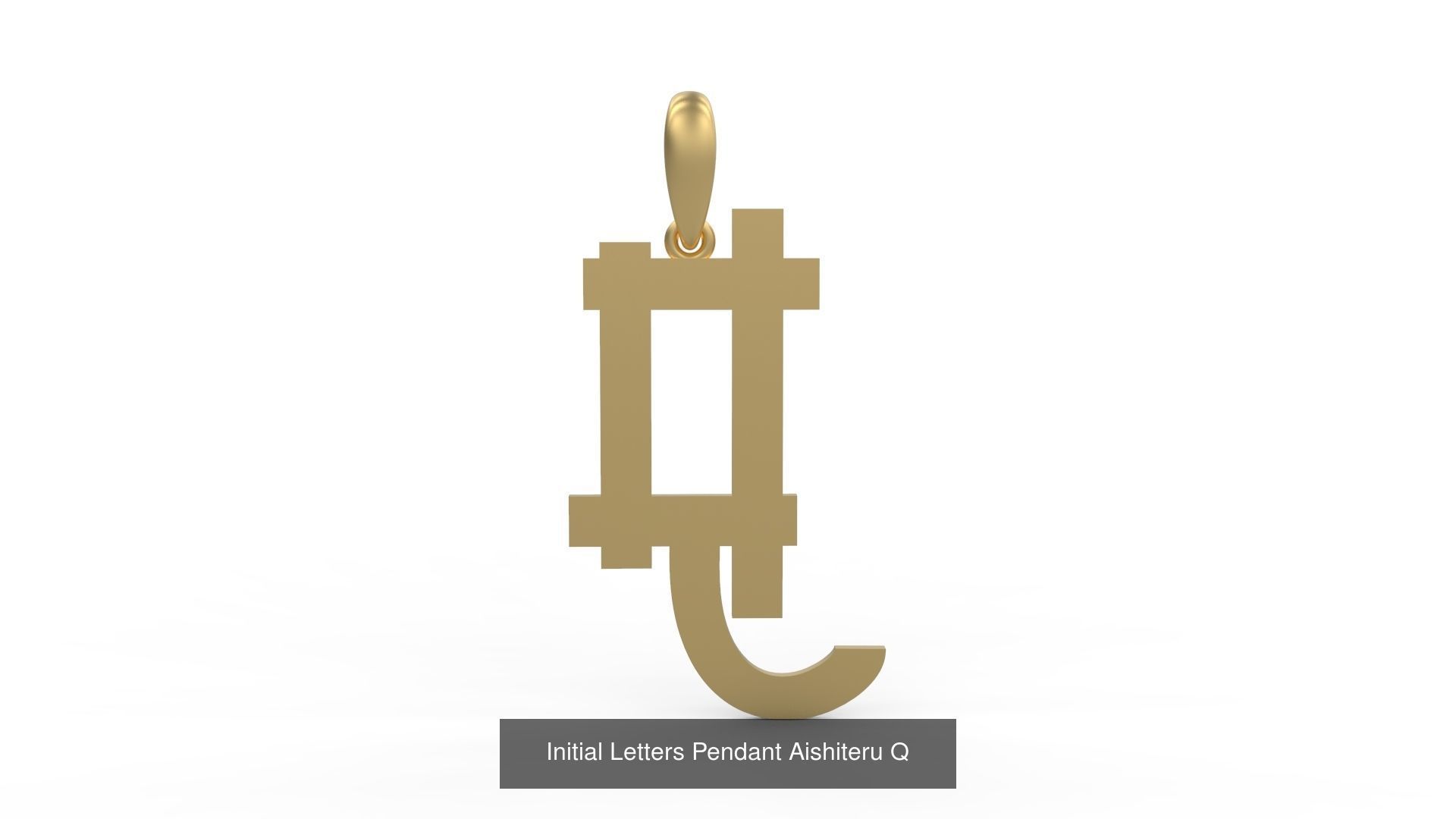 Initial Letters Pendant Alphabets Aishiteru 3D Model Collection_19
