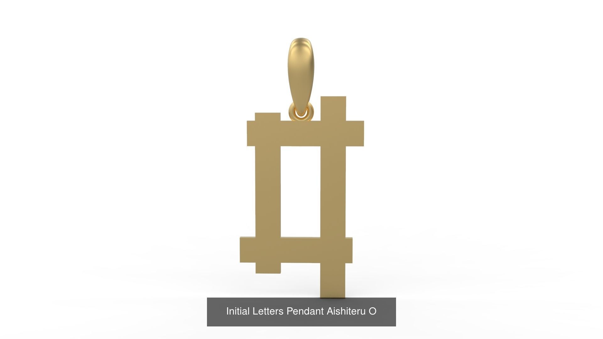 Initial Letters Pendant Alphabets Aishiteru 3D Model Collection_17
