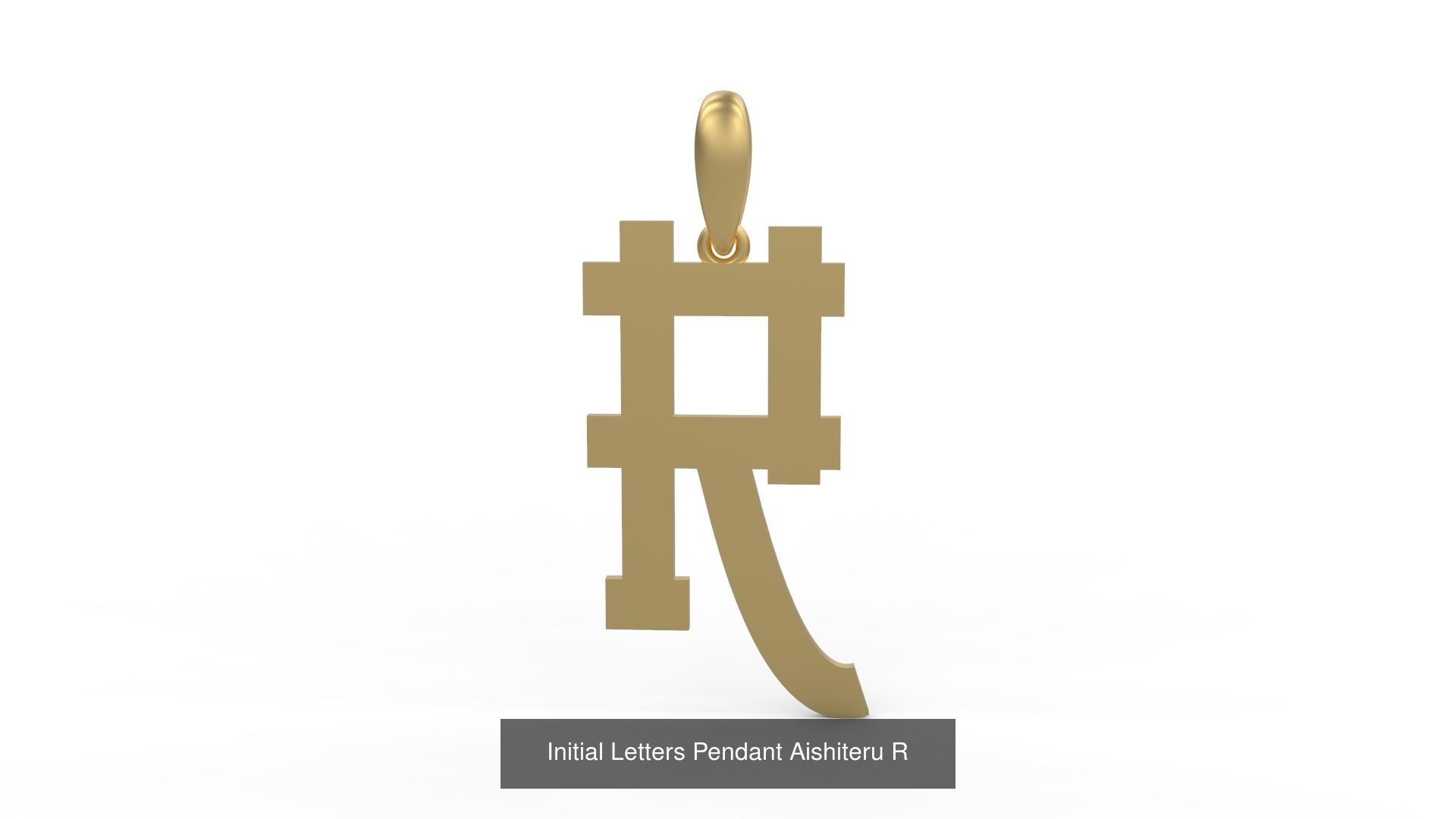 Initial Letters Pendant Alphabets Aishiteru 3D Model Collection_20