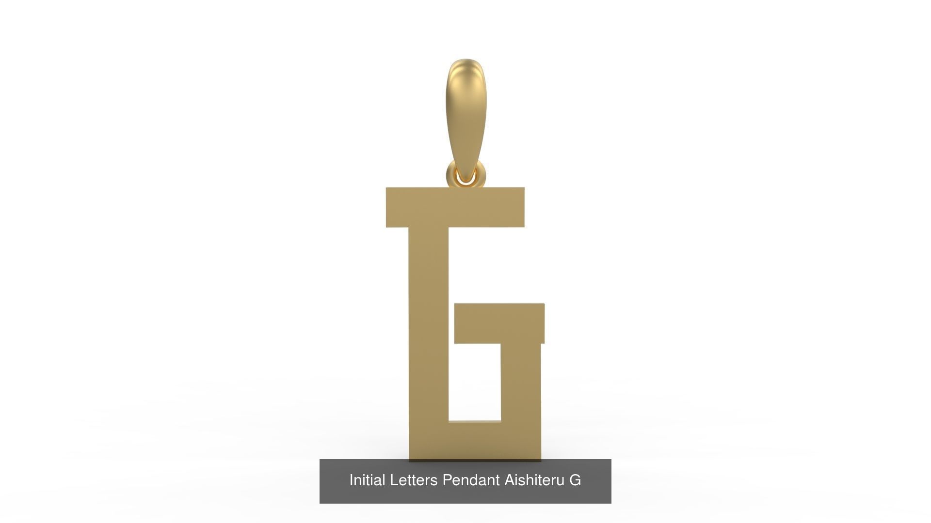Initial Letters Pendant Alphabets Aishiteru 3D Model Collection_9