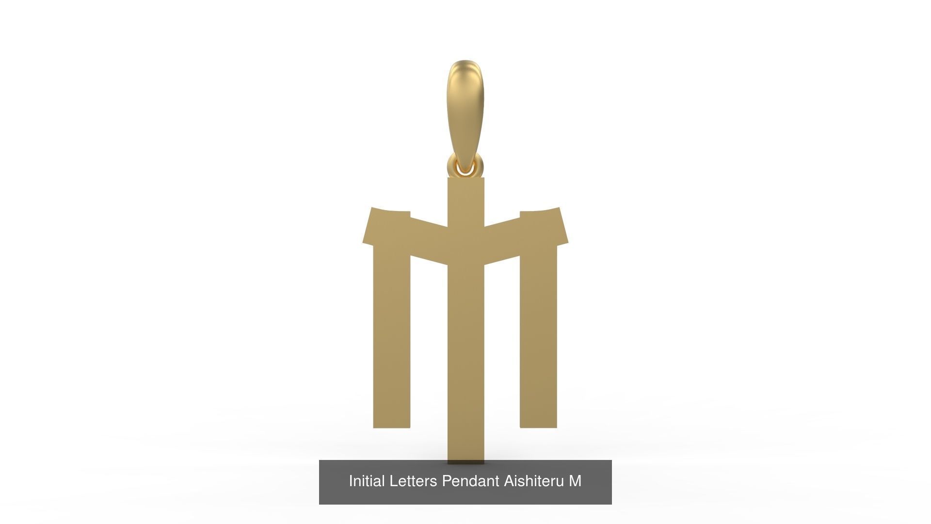 Initial Letters Pendant Alphabets Aishiteru 3D Model Collection_15