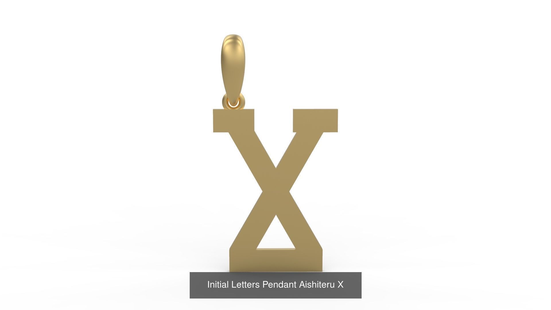 Initial Letters Pendant Alphabets Aishiteru 3D Model Collection_26