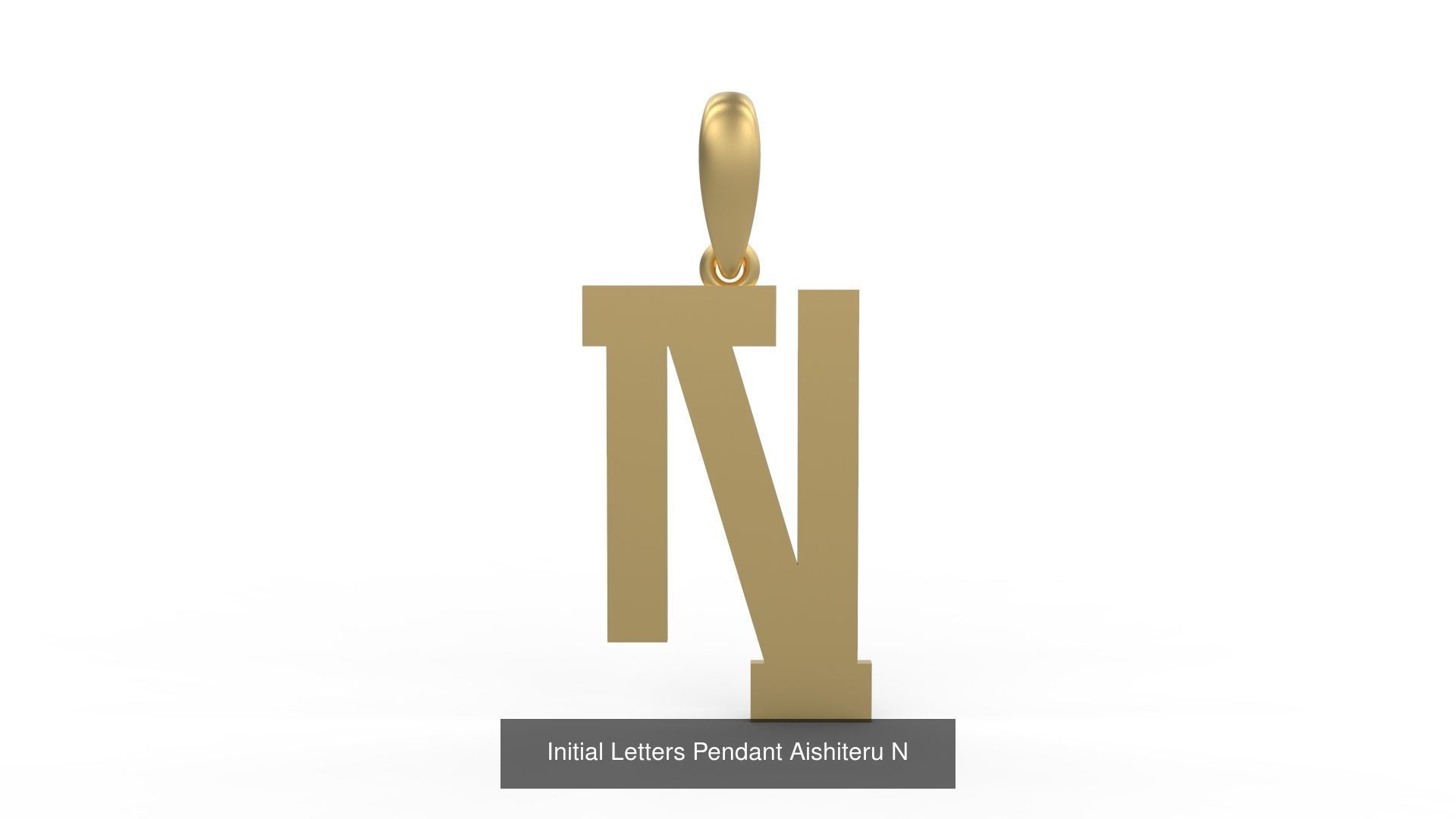 Initial Letters Pendant Alphabets Aishiteru 3D Model Collection_16
