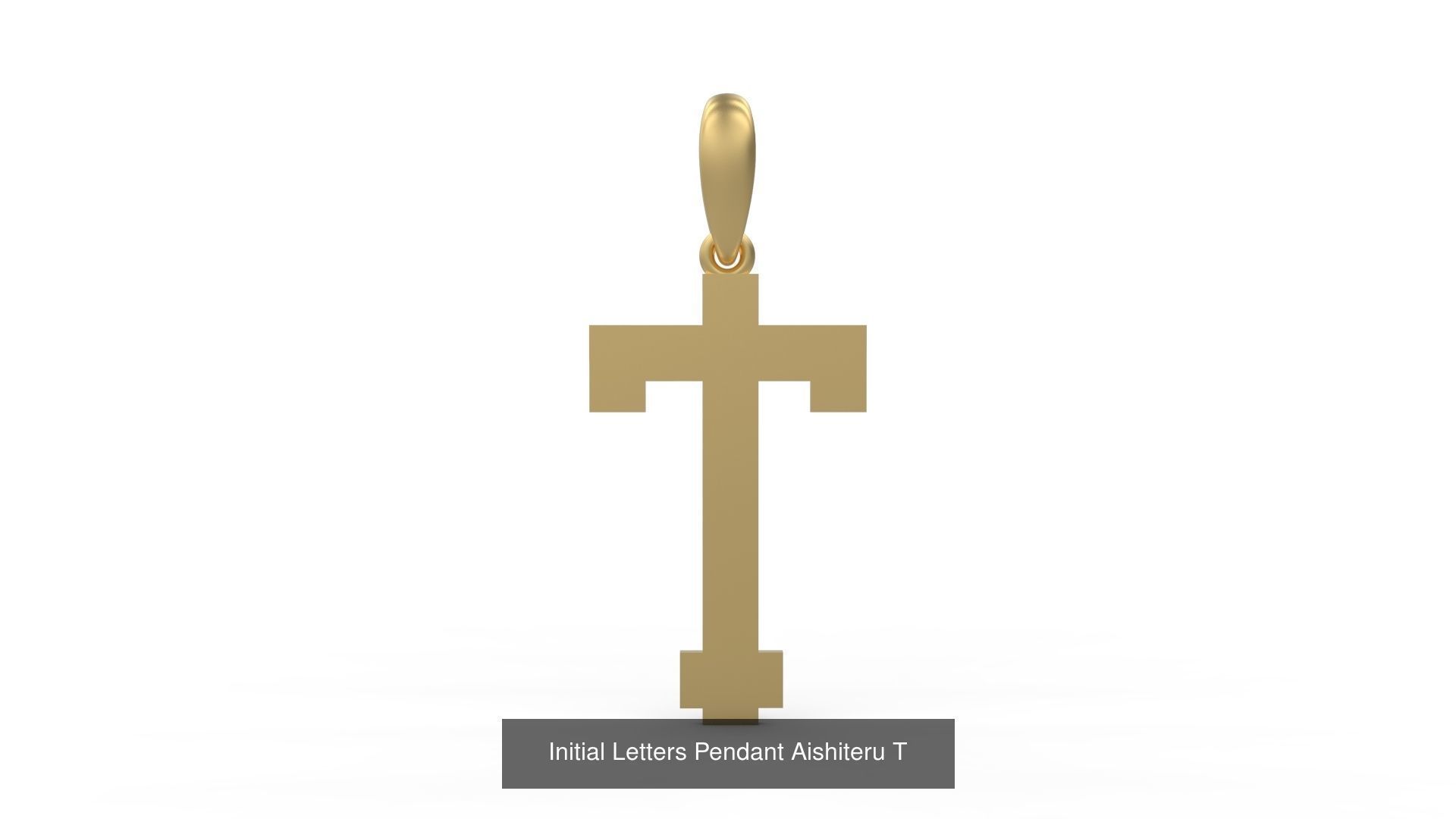 Initial Letters Pendant Alphabets Aishiteru 3D Model Collection_22