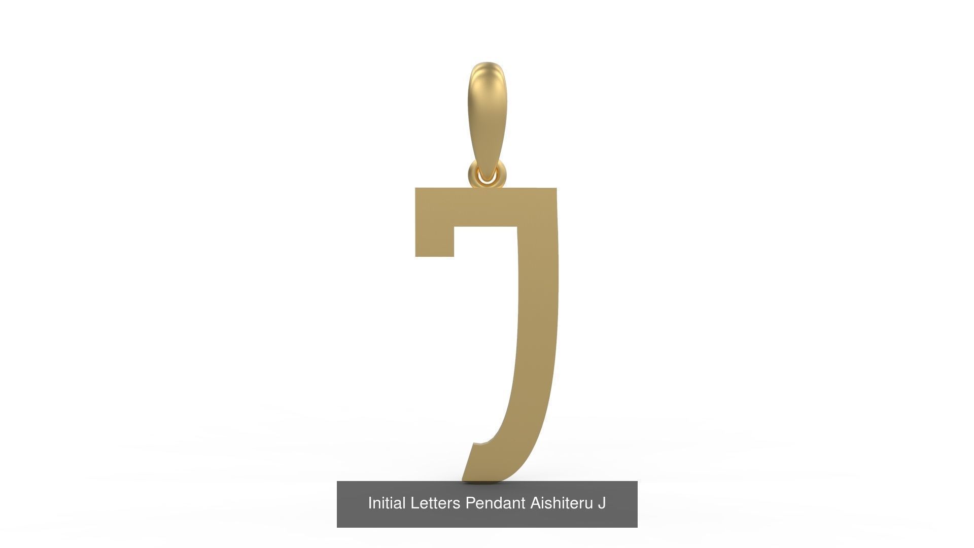 Initial Letters Pendant Alphabets Aishiteru 3D Model Collection_12