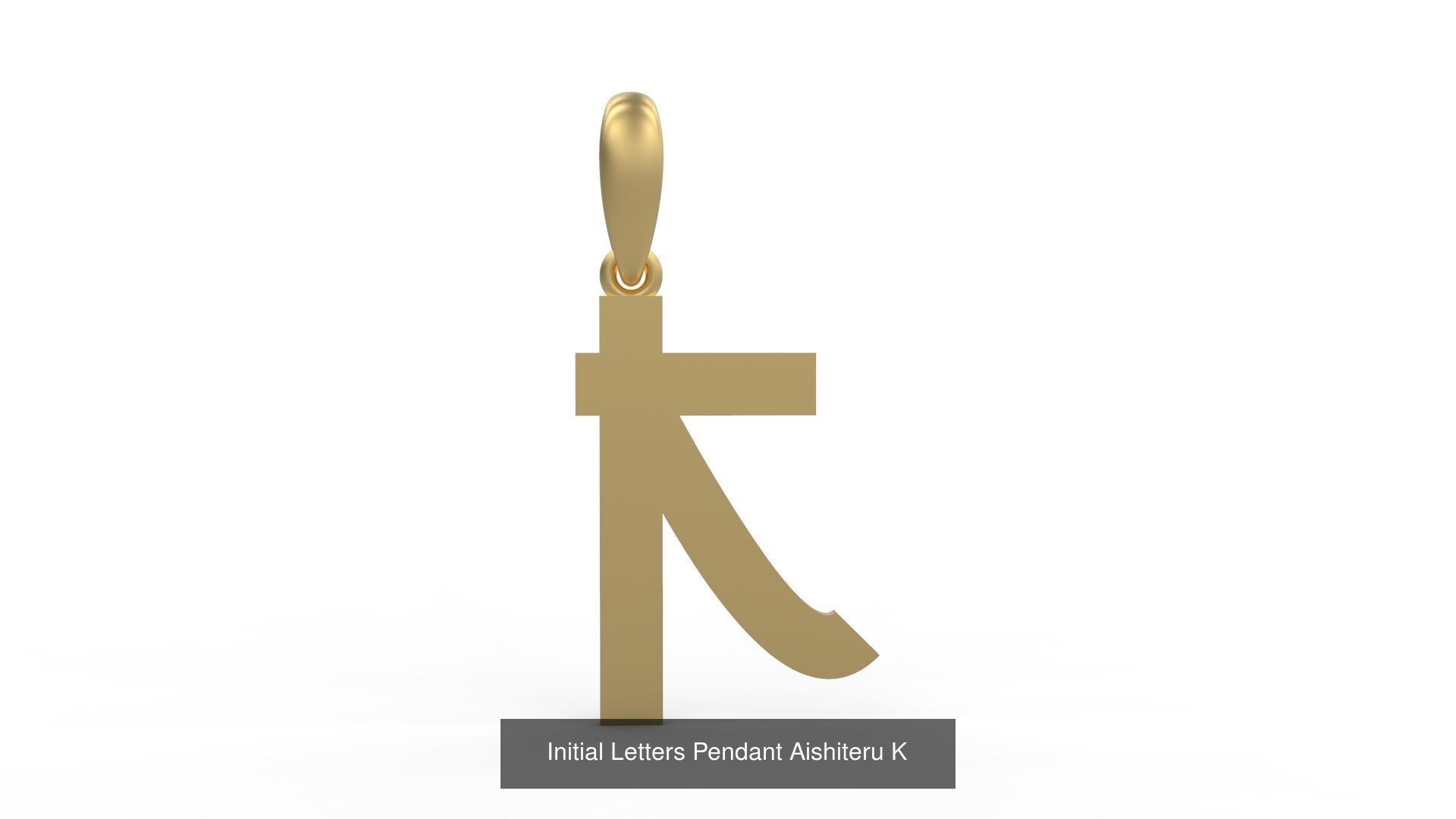 Initial Letters Pendant Alphabets Aishiteru 3D Model Collection_13
