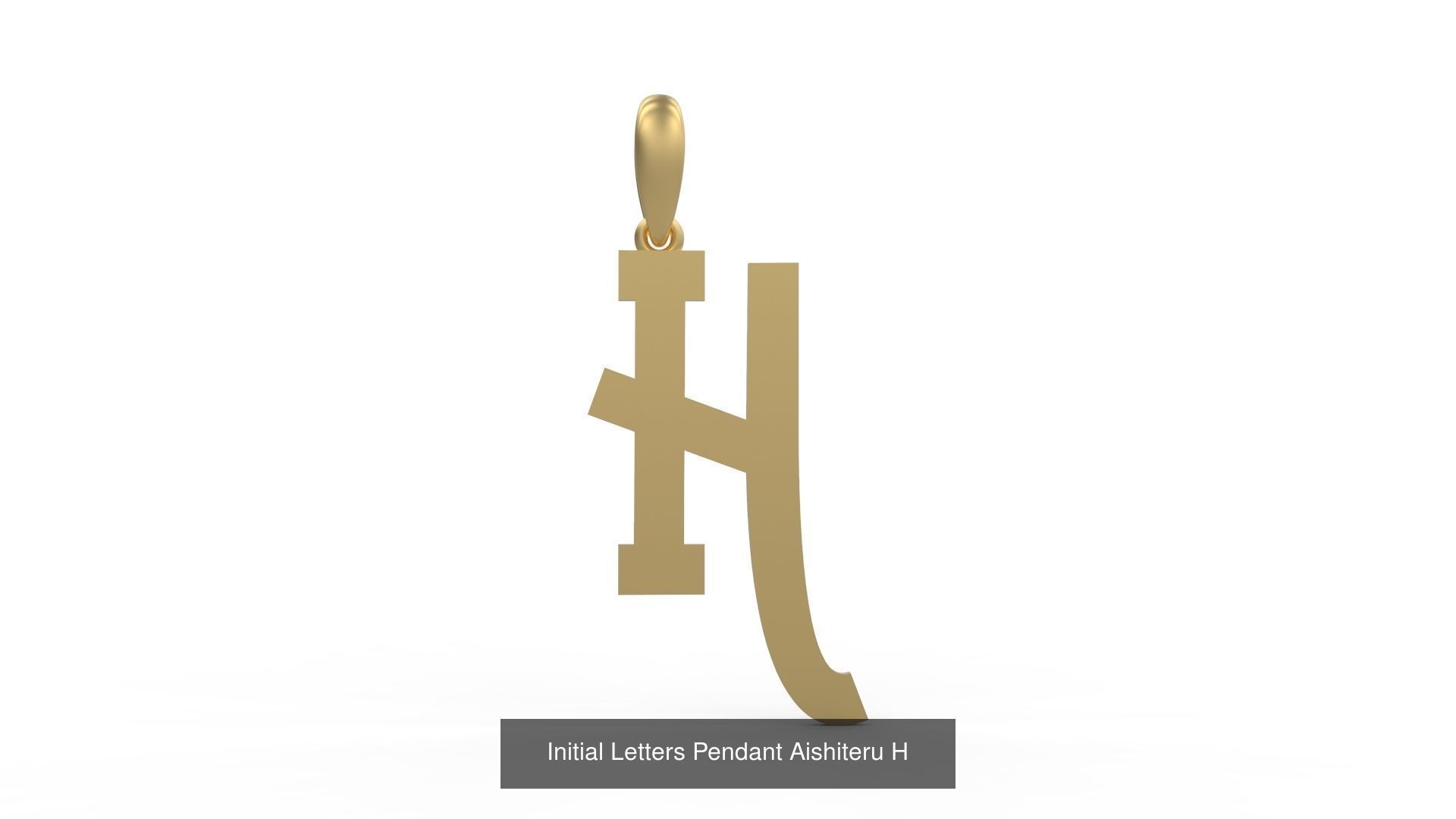 Initial Letters Pendant Alphabets Aishiteru 3D Model Collection_10