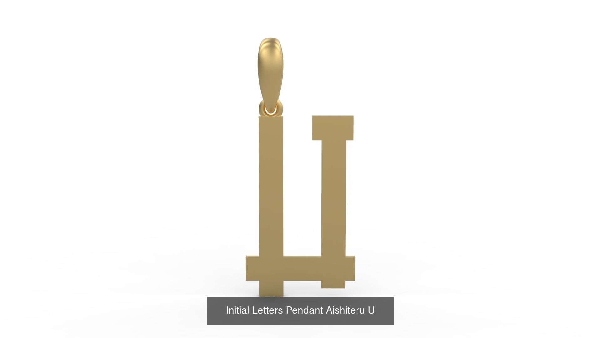 Initial Letters Pendant Alphabets Aishiteru 3D Model Collection_23