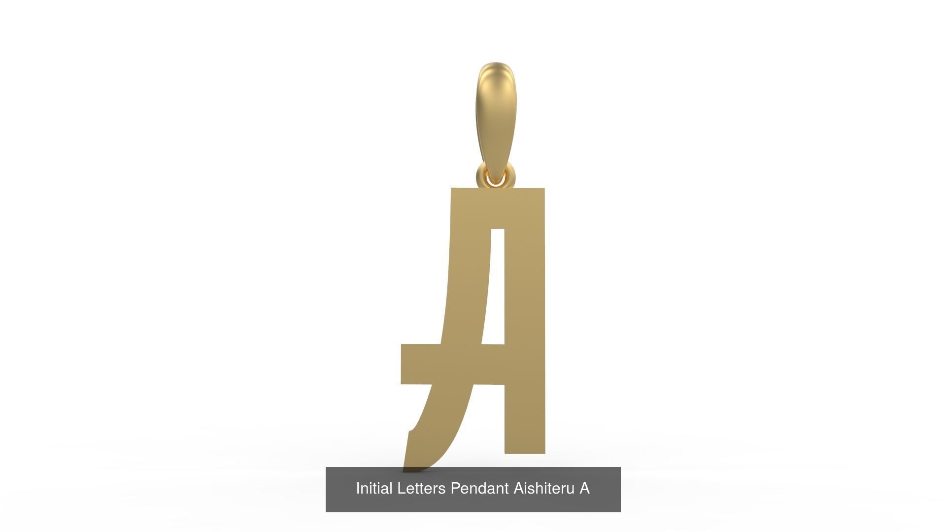 Initial Letters Pendant Alphabets Aishiteru 3D Model Collection_3