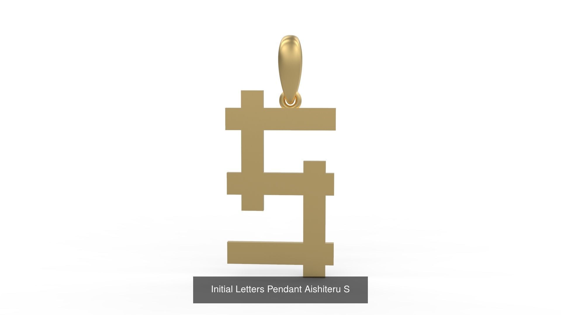 Initial Letters Pendant Alphabets Aishiteru 3D Model Collection_21