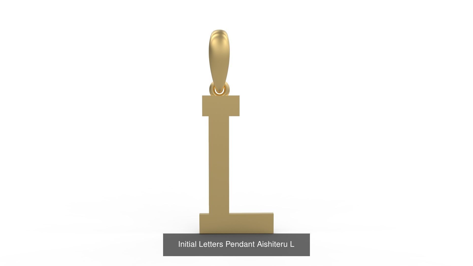 Initial Letters Pendant Alphabets Aishiteru 3D Model Collection_14