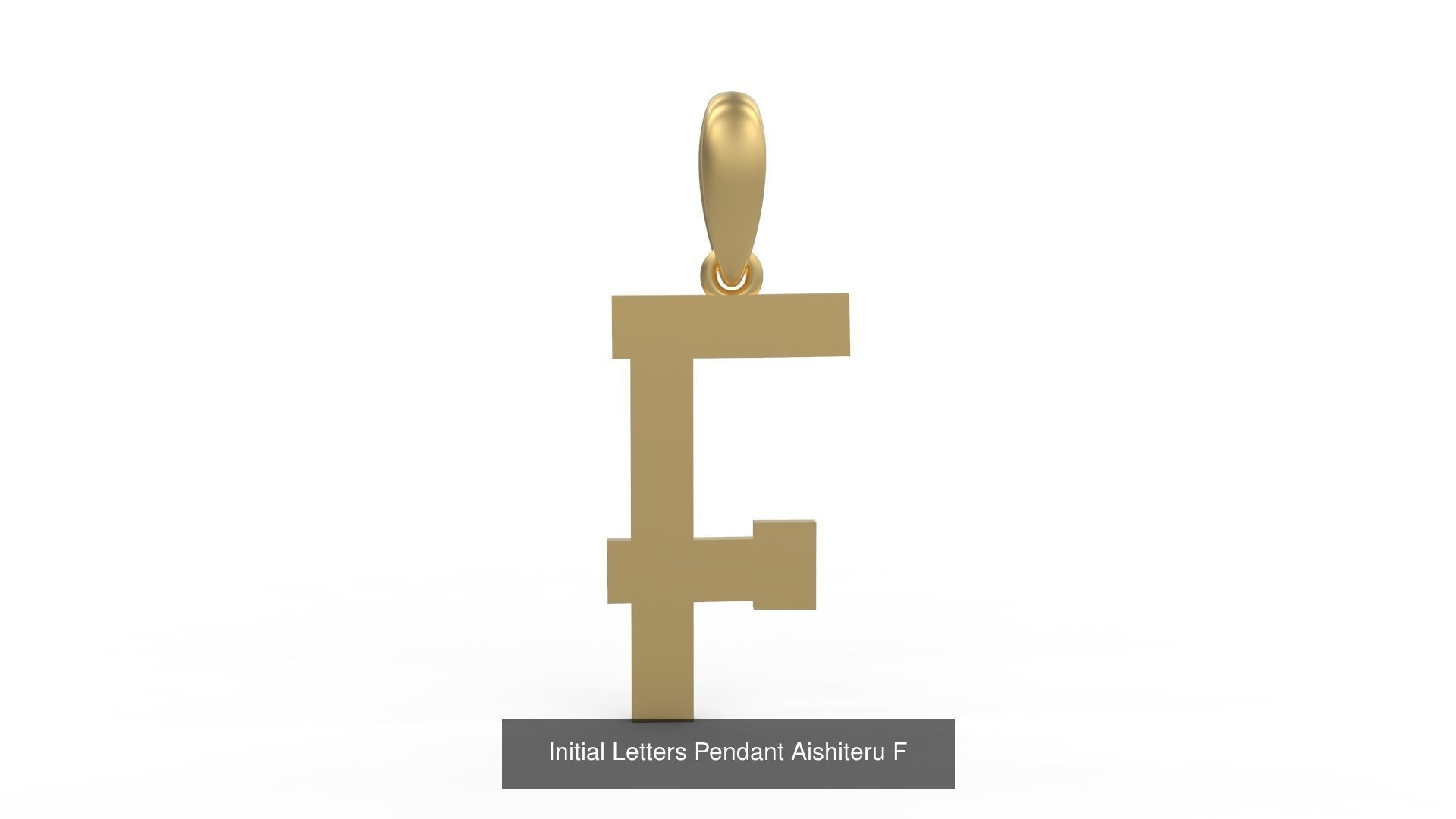 Initial Letters Pendant Alphabets Aishiteru 3D Model Collection_8