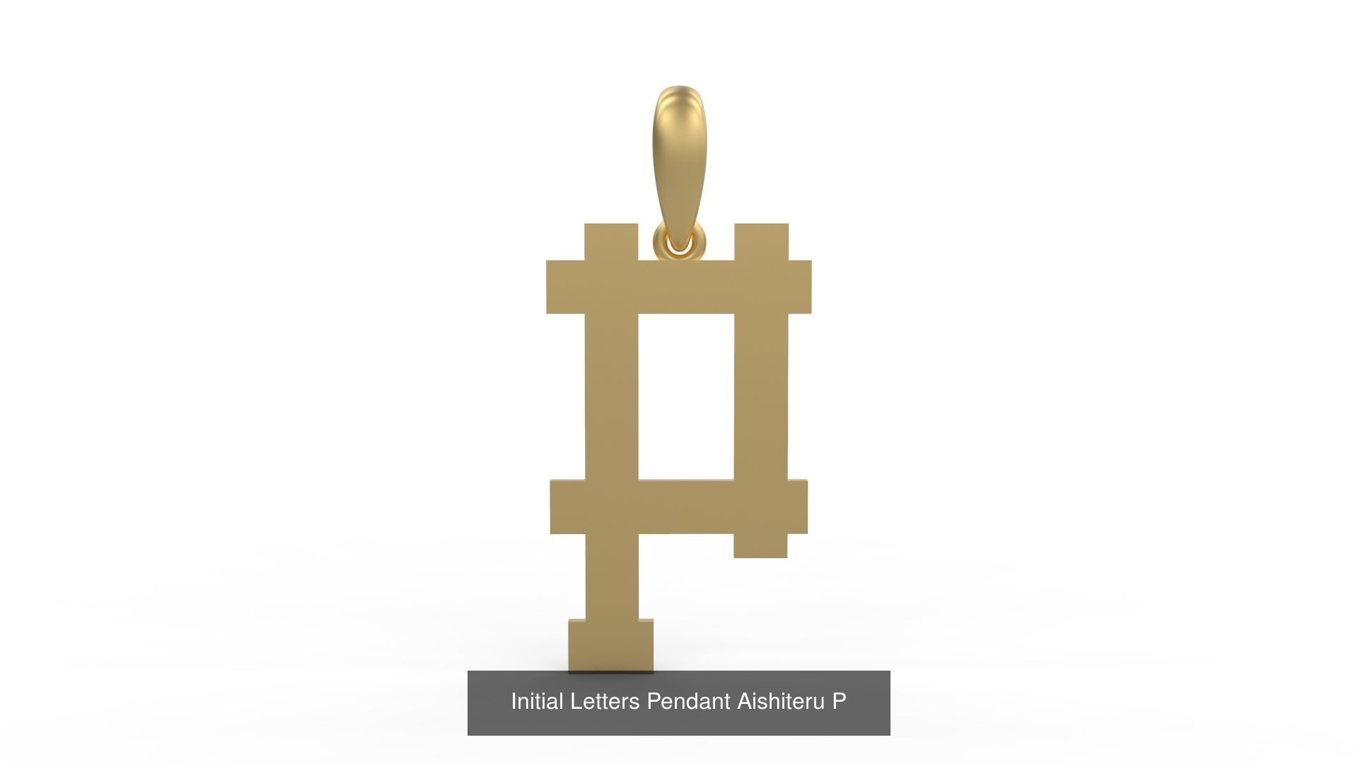 Initial Letters Pendant Alphabets Aishiteru 3D Model Collection_18