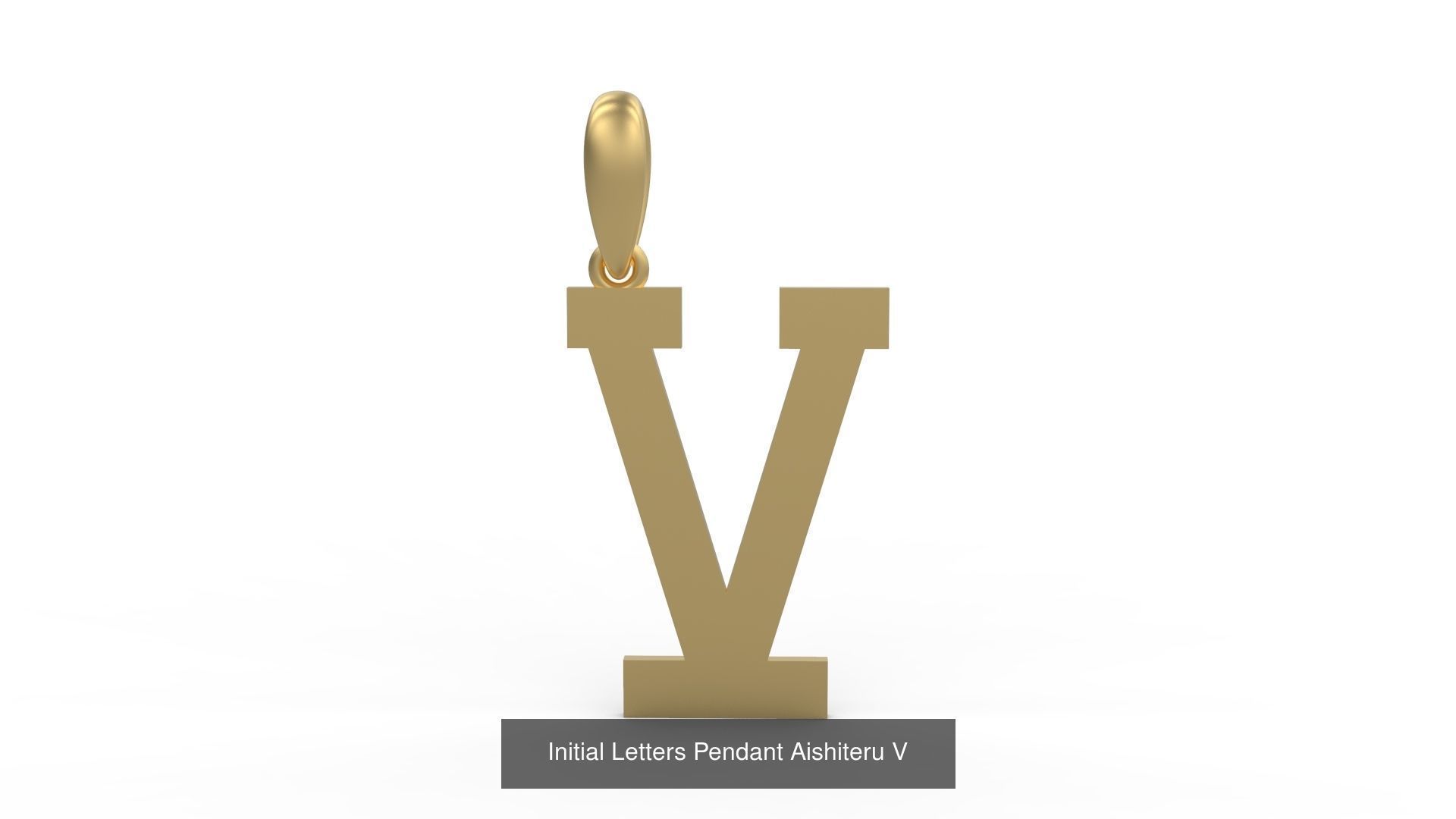 Initial Letters Pendant Alphabets Aishiteru 3D Model Collection_24