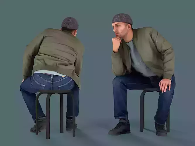 Modern Thinker 3D model