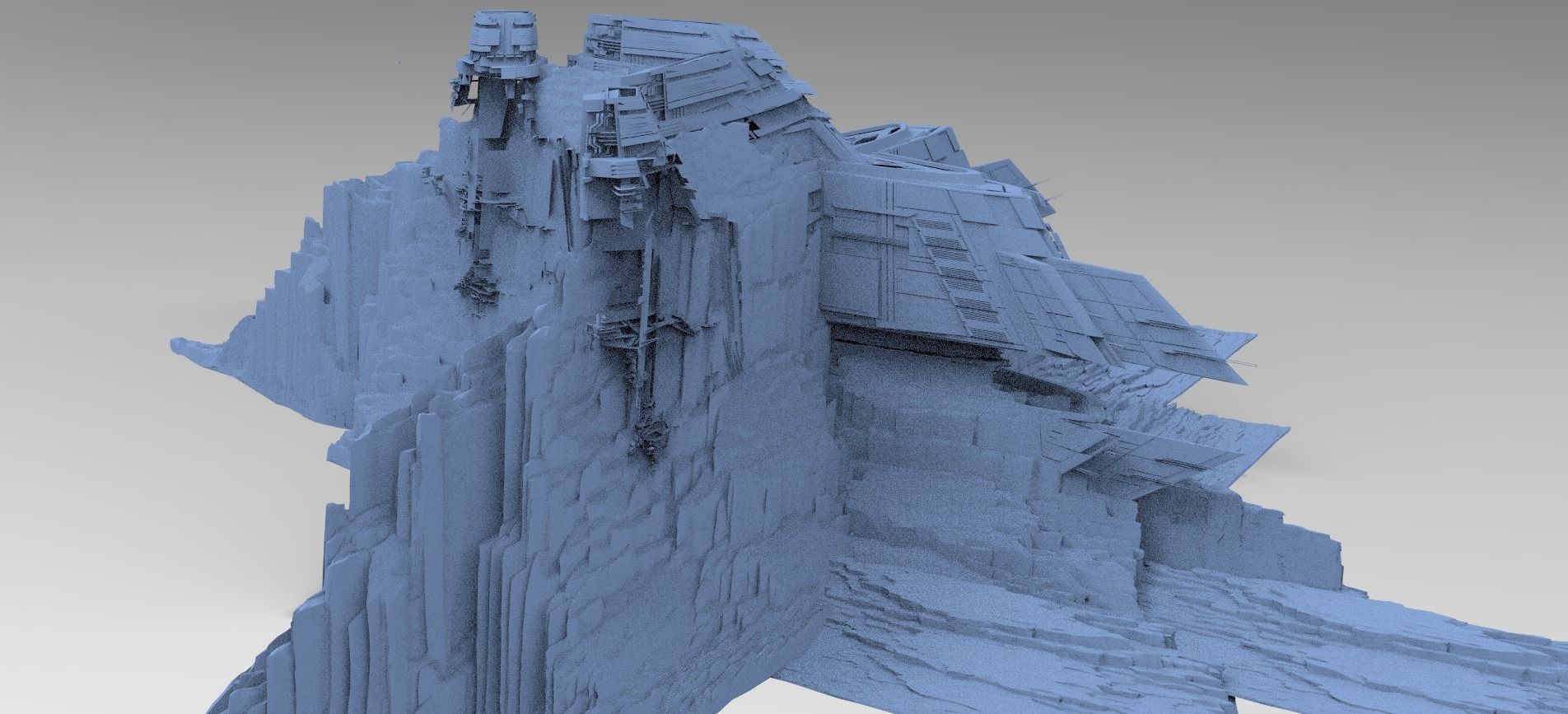 Star freighter cliffs  3D model_1