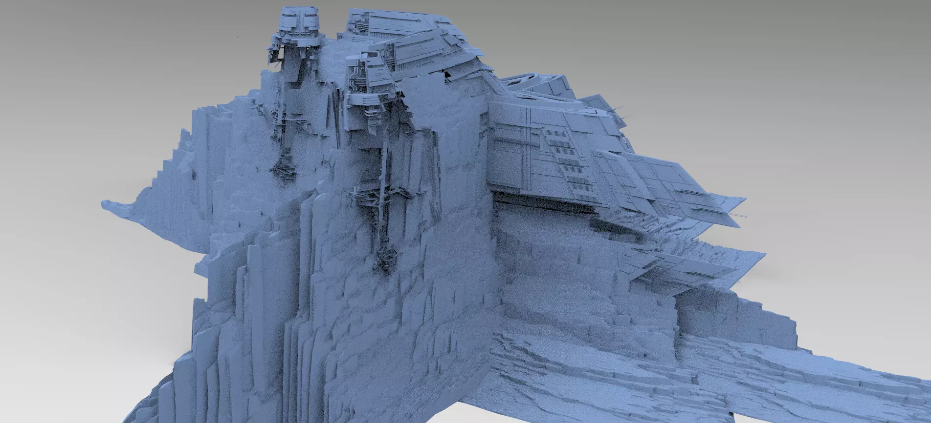 Star freighter cliffs  3D model_0