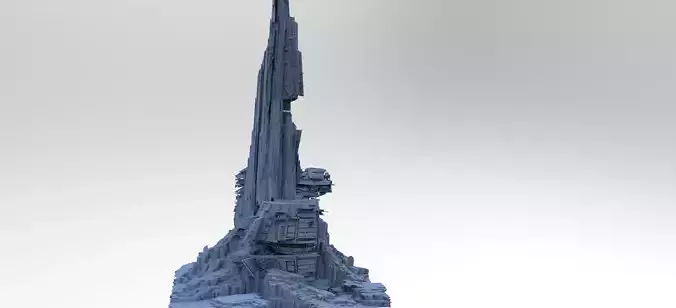 Gangster Base in mountain 3D model