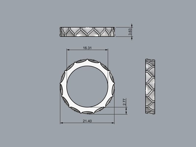 Cutting Ring 26 faces 3D print model 3D print model_2
