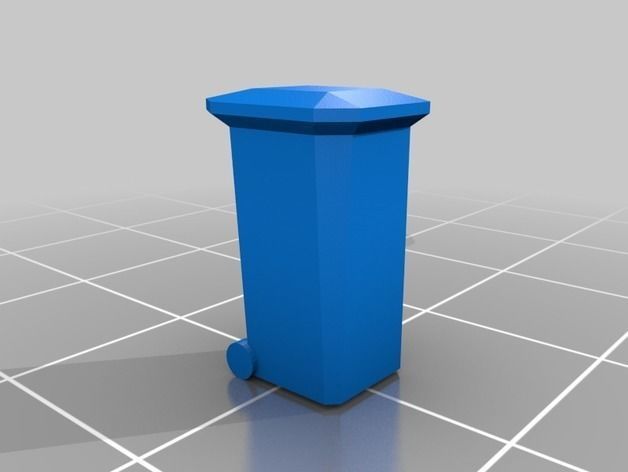 Tarro de basura reclicaje escala h0 1-87 3D print model_1