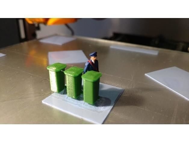 Tarro de basura reclicaje escala h0 1-87 3D print model