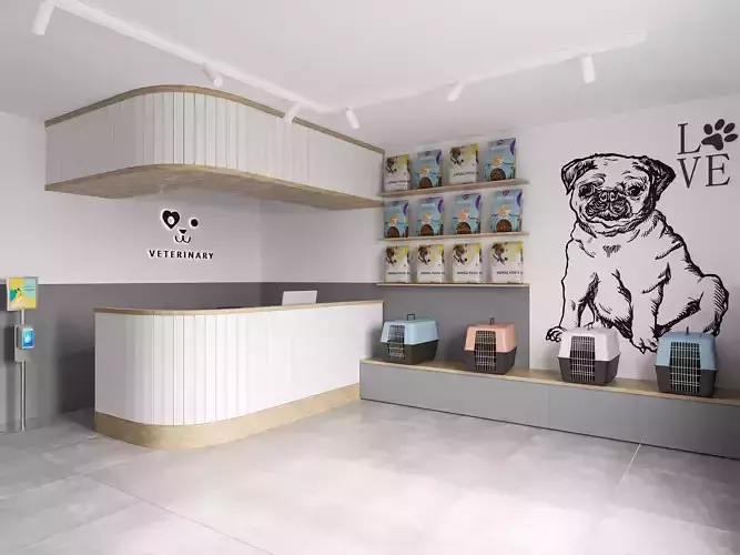 Veterinary Clinic 3D Model 3D model