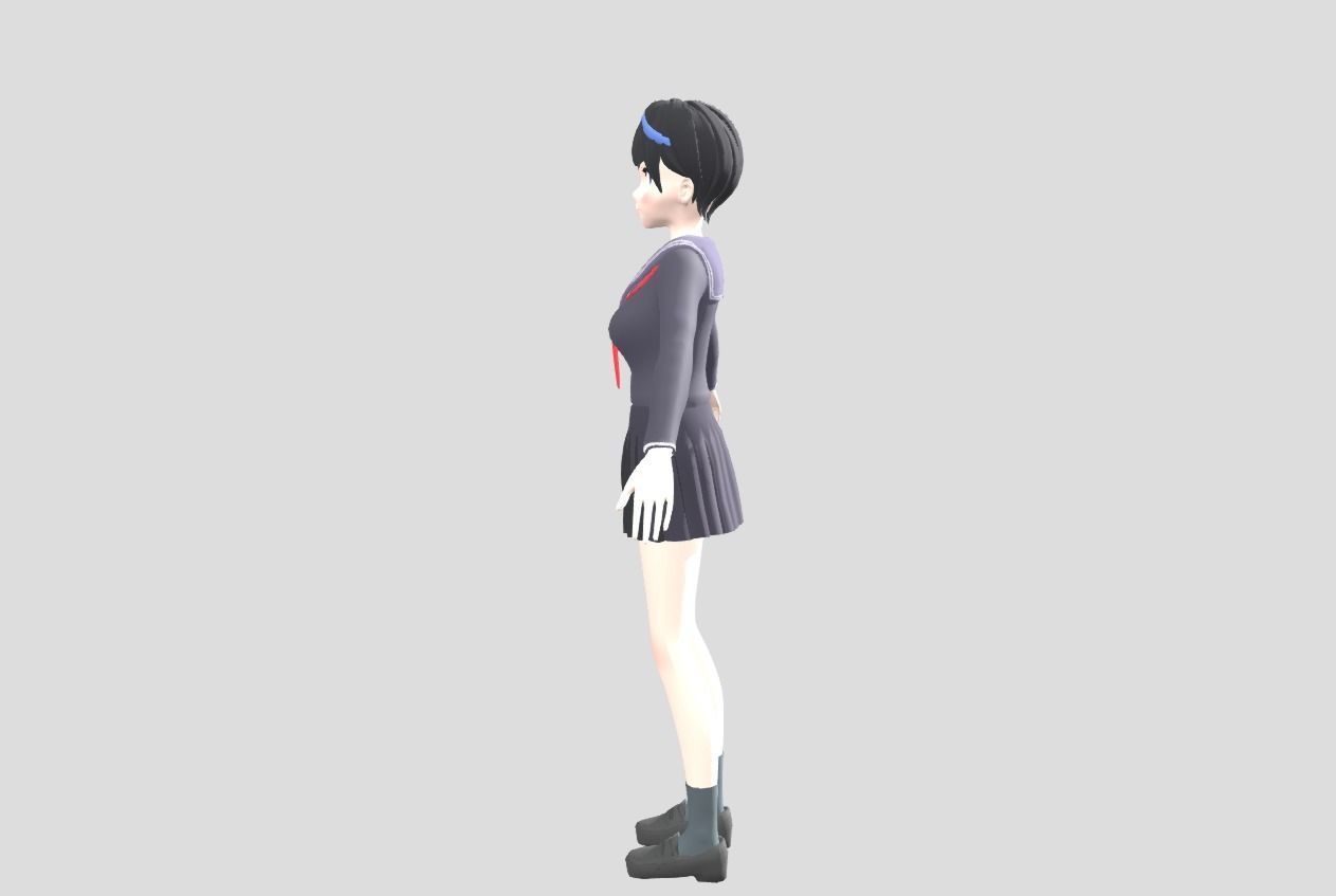 anime girl 2 Free 3D model_3