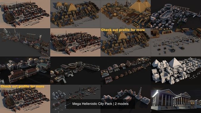 Mega Hellenistic City Pack 3D Model Collection