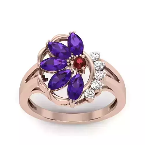 Solitaire Wedding Engagement Women Marquise Stone Ring  3D print model