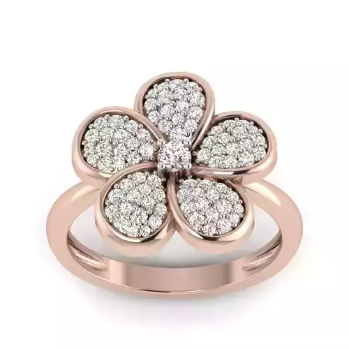 Diamond Solitaire Wedding Engagement Ring 3D print model