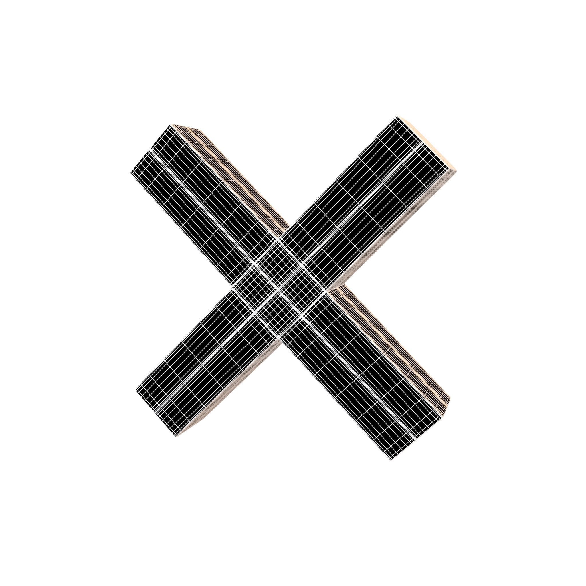 Cross Symbol v2 004 Low-poly 3D model_4