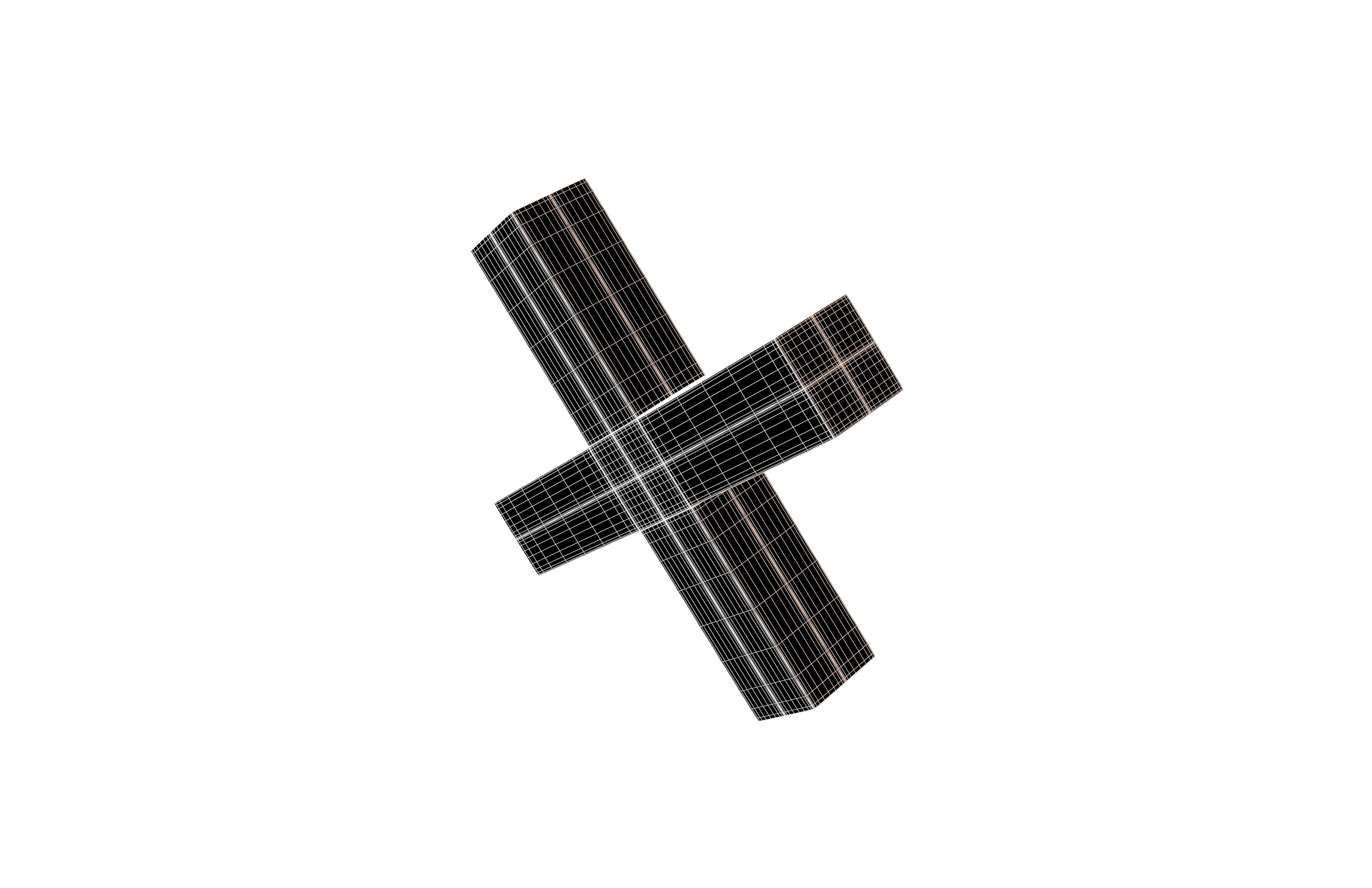 Cross Symbol v2 004 Low-poly 3D model_6