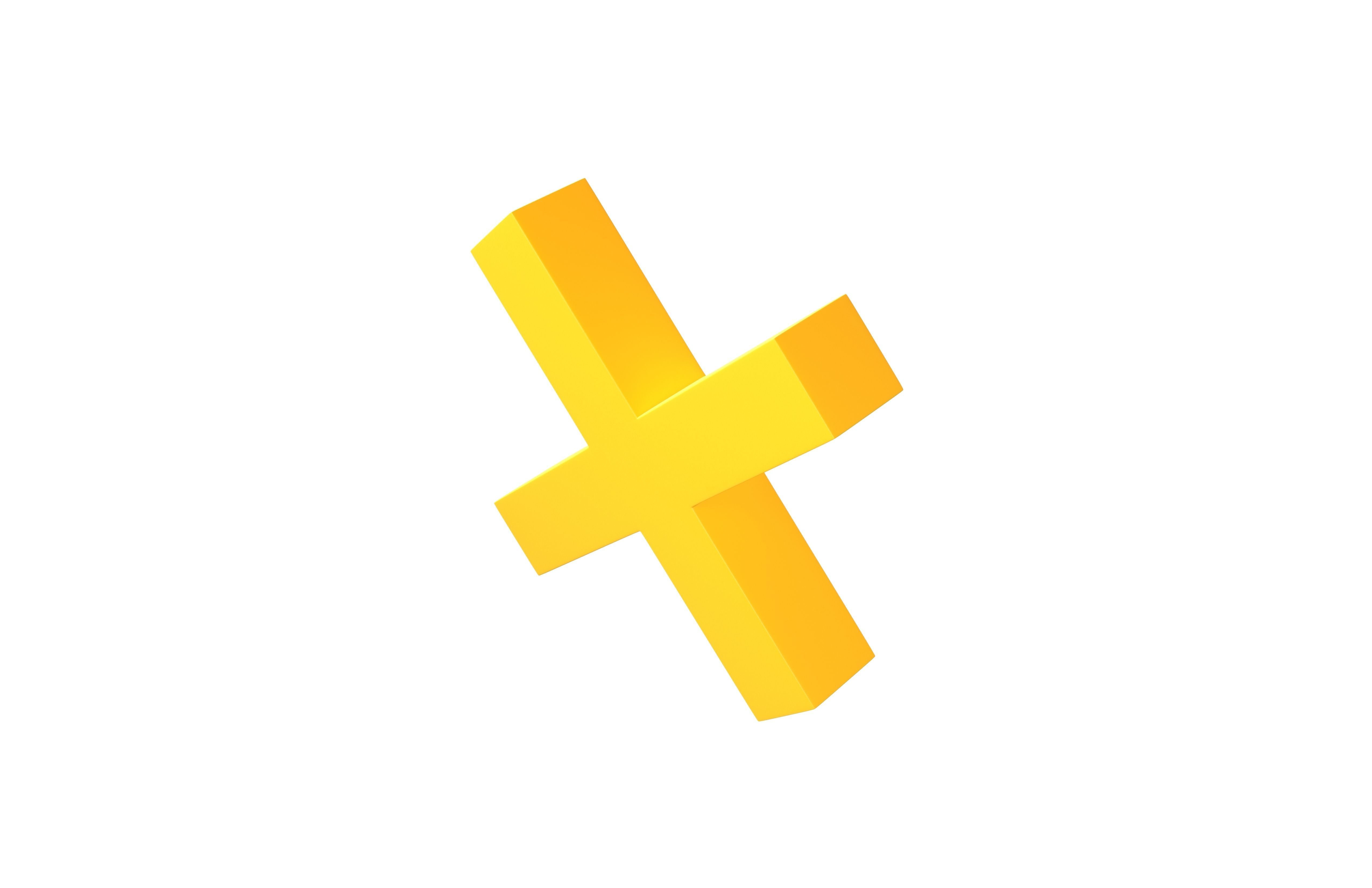 Cross Symbol v2 004 Low-poly 3D model_2