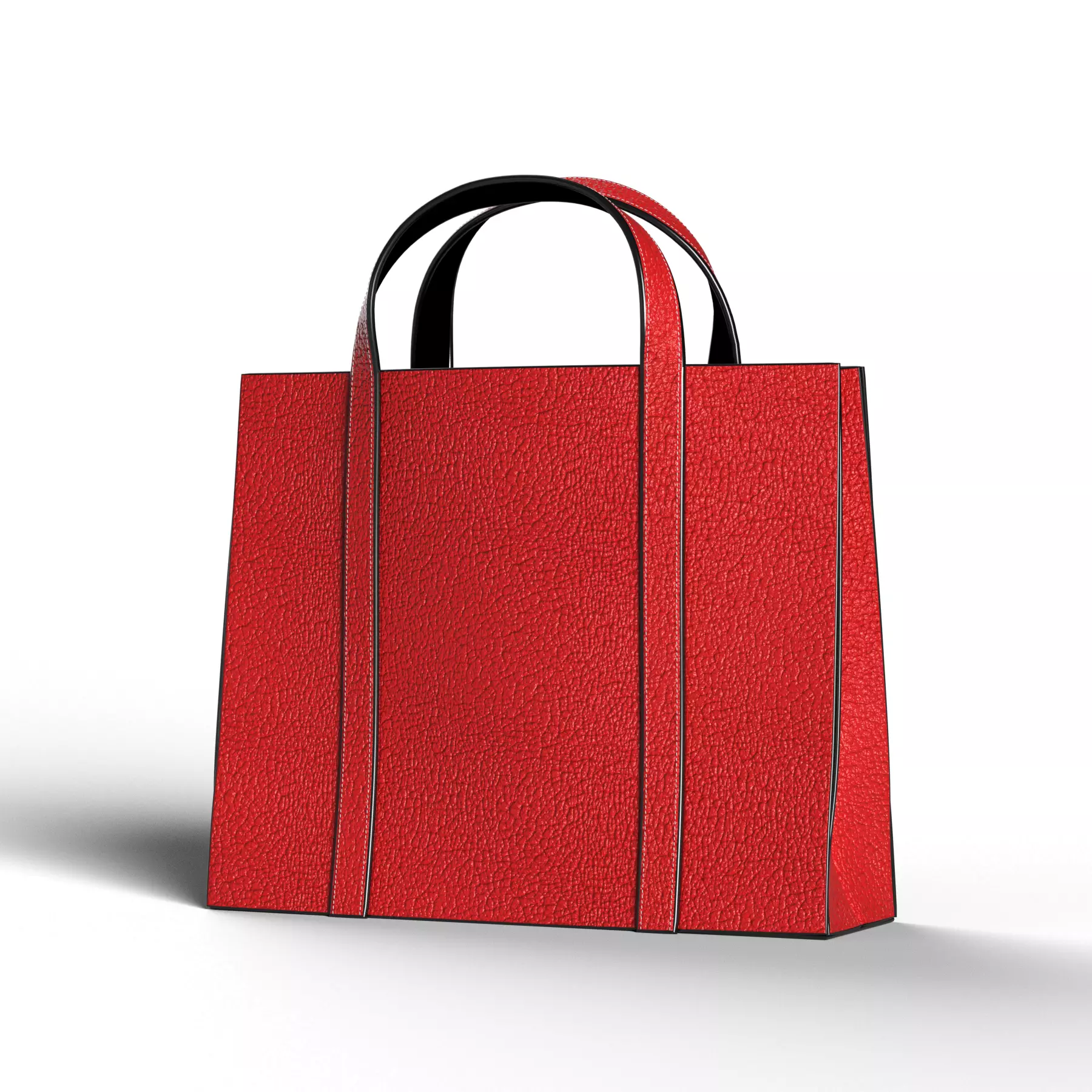 Red tote bag 3D model