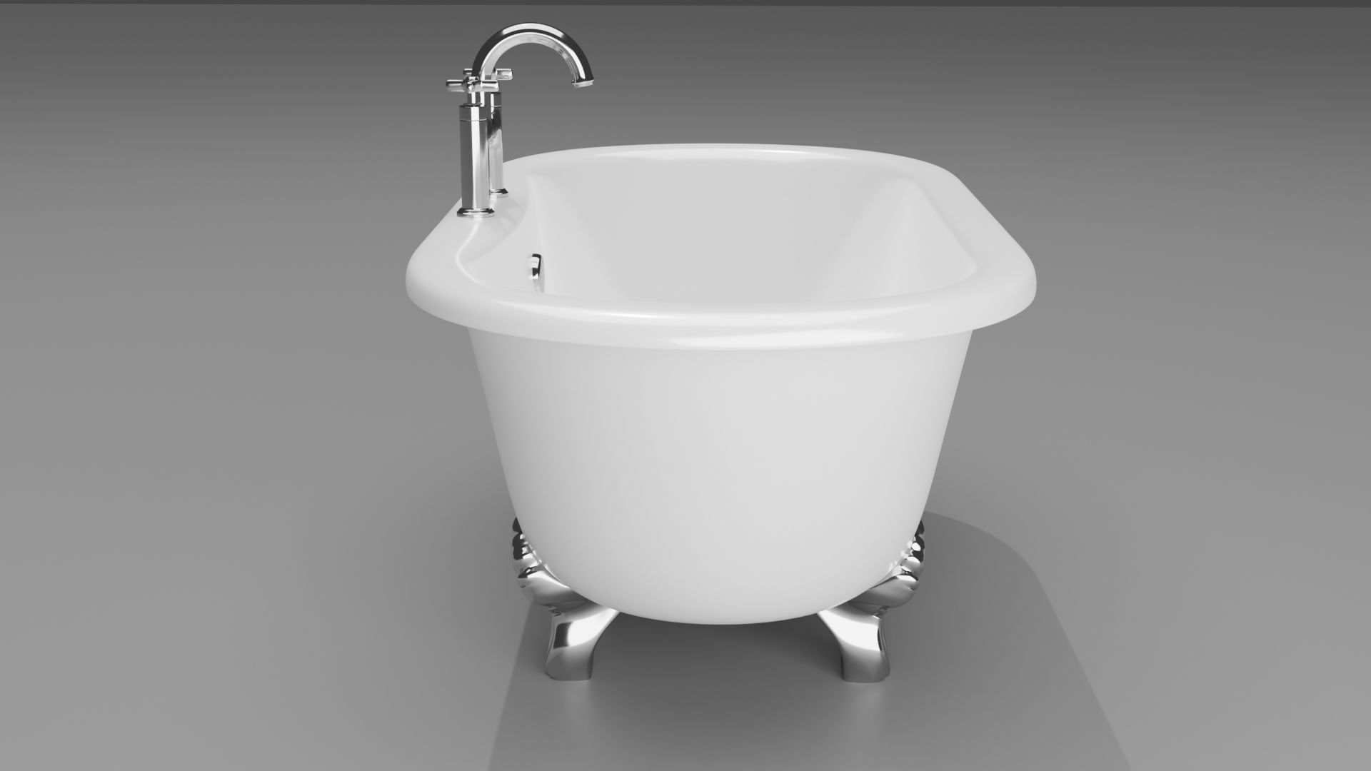 Contemporary bathtub 3D model  3D model_2