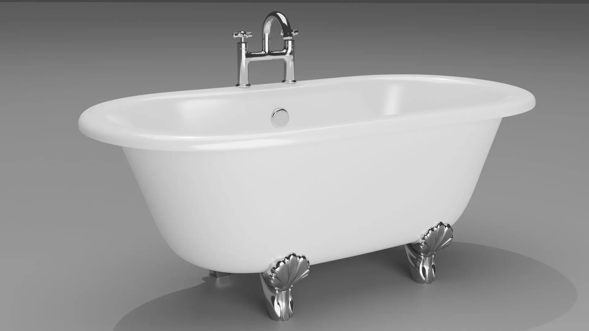 Contemporary bathtub 3D model  3D model_0