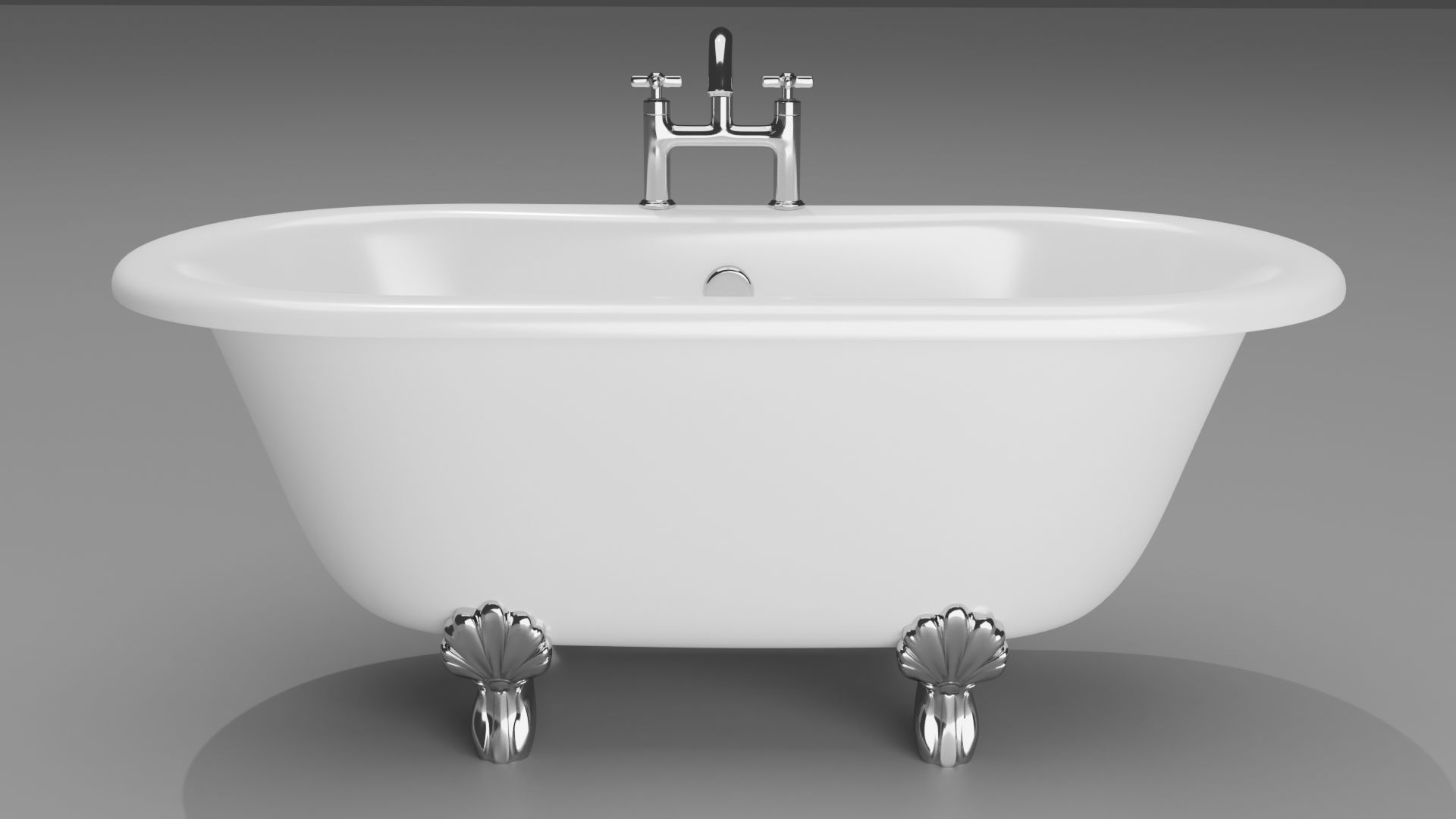Contemporary bathtub 3D model  3D model_3