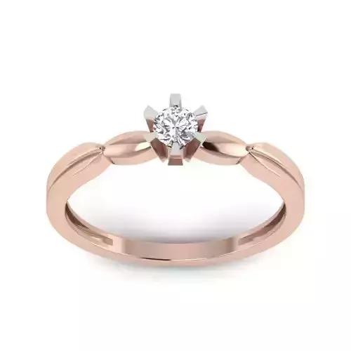solitaire wedding women ring 3dm render detail