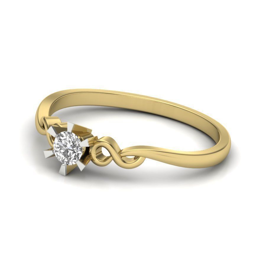 solitaire wedding engagement ring 3dm render detail 3D print model_5