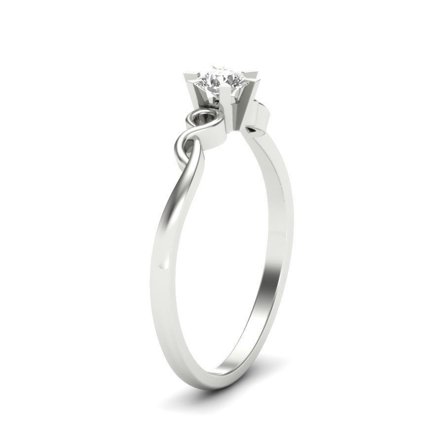 solitaire wedding engagement ring 3dm render detail 3D print model_7